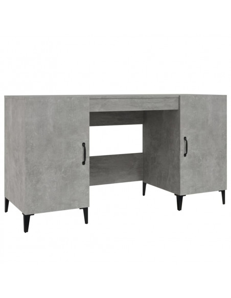 Scrivania Grigio Cemento 140x50x75 cm in Legno Multistrato