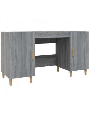 Scrivania Grigio Sonoma 140x50x75 cm in Legno Multistrato