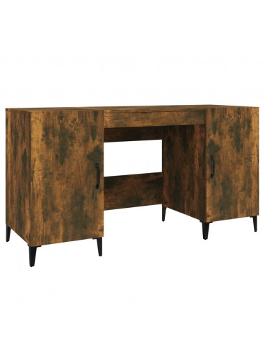 Scrivania Rovere Fumo 140x50x75 cm in Legno Multistrato