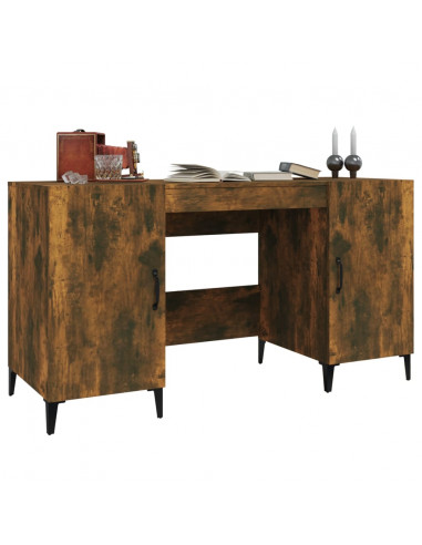 Scrivania Rovere Fumo 140x50x75 cm in Legno Multistrato