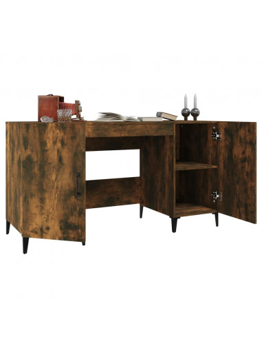 Scrivania Rovere Fumo 140x50x75 cm in Legno Multistrato