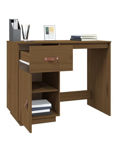 Scrivania Miele 95x50x75 cm in Legno Massello di Pino