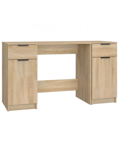 Scrivania con Mobile Laterale Rovere Sonoma Legno Multistrato