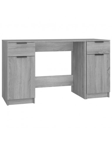 Scrivania con Mobile Laterale Grigio Sonoma Legno Multistrato