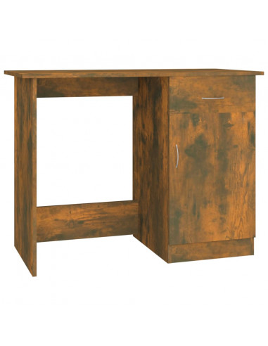 Scrivania Rovere Fumo 100x50x76 cm in Legno Multistrato