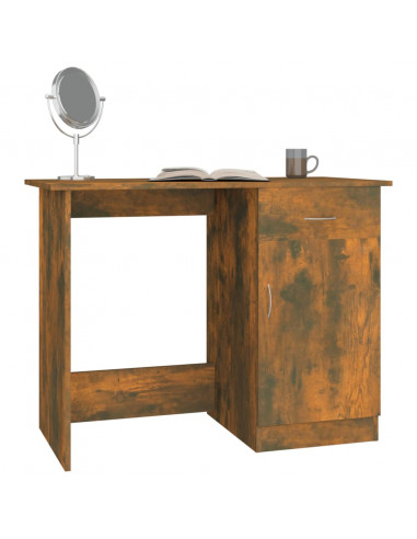 Scrivania Rovere Fumo 100x50x76 cm in Legno Multistrato