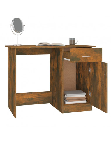 Scrivania Rovere Fumo 100x50x76 cm in Legno Multistrato