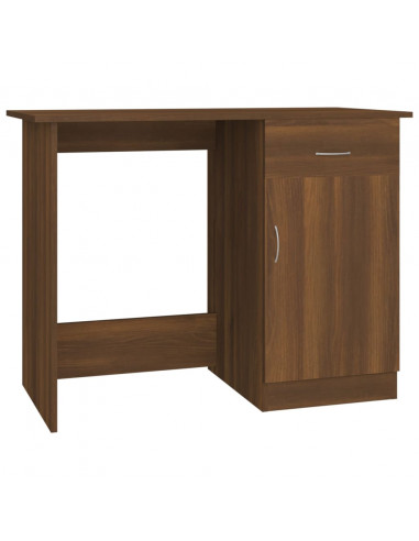 Scrivania Rovere Marrone 100x50x76 cm in Legno Multistrato