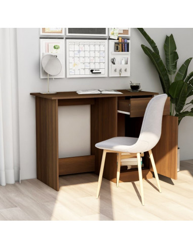 Scrivania Rovere Marrone 100x50x76 cm in Legno Multistrato