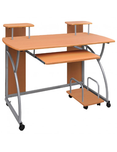 Scrivania da Computer Marrone 110x52x88,5 cm Legno Multistrato