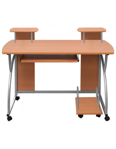 Scrivania da Computer Marrone 110x52x88,5 cm Legno Multistrato