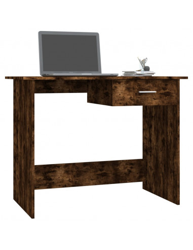 Scrivania Rovere Fumo 100x50x76 cm in Legno Multistrato