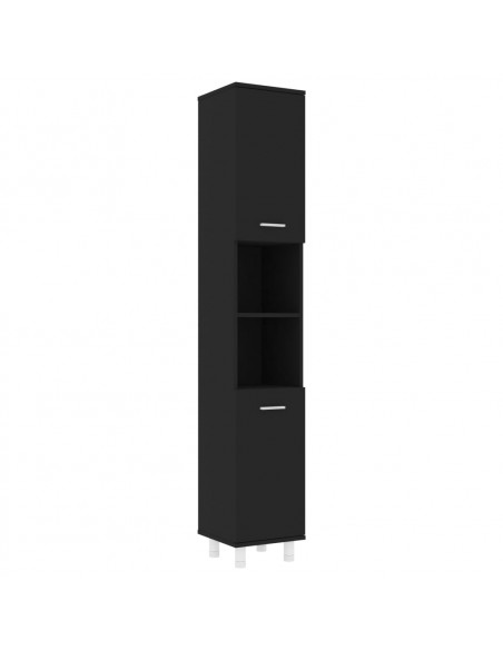 Set Mobili da Bagno 3 pz Nero in Truciolato