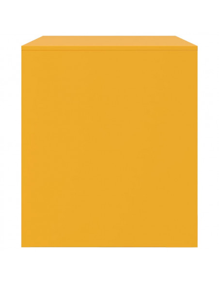 Mobili TV 2 pz Giallo Senape 67x39x44 cm in Acciaio