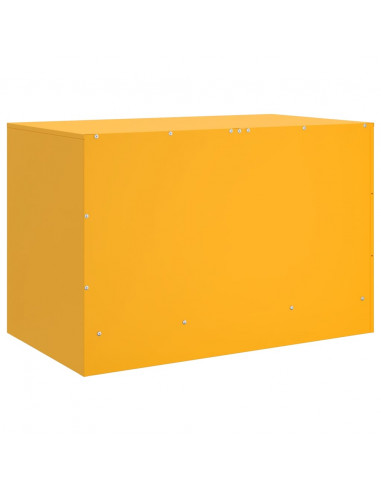 Mobili TV 2 pz Giallo Senape 67x39x44 cm in Acciaio
