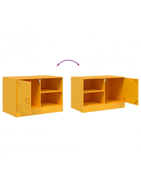 Mobili TV 2 pz Giallo Senape 67x39x44 cm in Acciaio