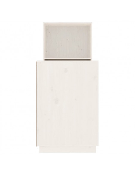 Scrivania Bianca 110x53x117 cm in Legno Massello di Pino