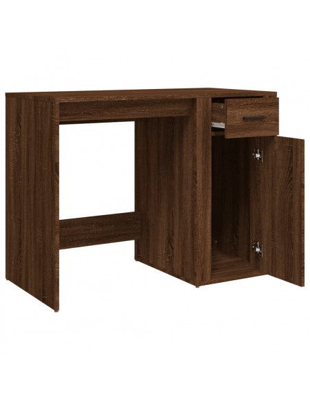 Scrivania Rovere Marrone 100x49x75 cm in Legno Multistrato