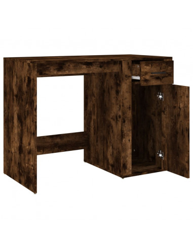 Scrivania Rovere Fumo 100x49x75 cm in Legno Multistrato