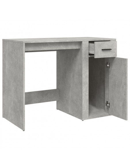 Scrivania Grigio Cemento 100x49x75 cm in Legno Multistrato