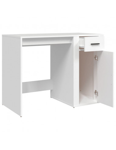Scrivania Bianca 100x49x75 cm in Legno Multistrato