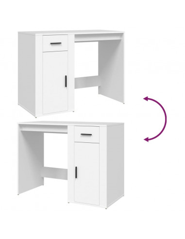 Scrivania Bianca 100x49x75 cm in Legno Multistrato