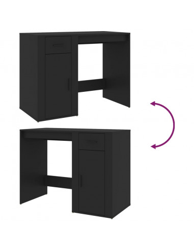 Scrivania Nero 100x49x75 cm in Legno Multistrato