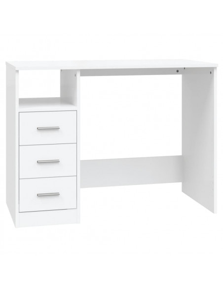 Scrivania con Cassetti Bianca 102x50x76 cm in Legno Multistrato