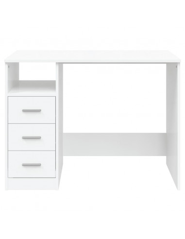 Scrivania con Cassetti Bianca 102x50x76 cm in Legno Multistrato