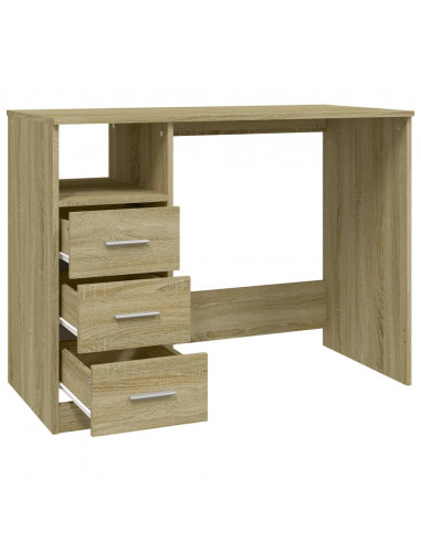 Scrivania Cassetti Rovere Sonoma 102x50x76 cm Legno Multistrato