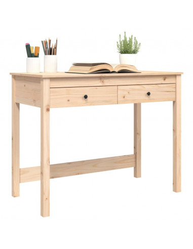 Scrivania con Cassetti 100x50x78 cm in Legno Massello di Pino