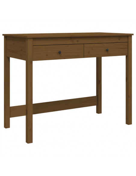 Scrivania con Cassetti Miele 100x50x78 cm Legno Massello Pino