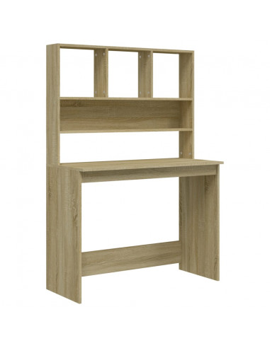 Scrivania Mensole Rovere Sonoma 102x45x148 cm Legno Multistrato