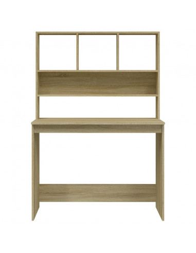 Scrivania Mensole Rovere Sonoma 102x45x148 cm Legno Multistrato