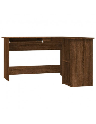 Scrivania Angolo Rovere Marrone 120x140x75 cm Legno Multistrato