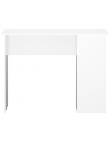 Scrivania Bianco Lucido 100x55x75 cm in Legno Multistrato