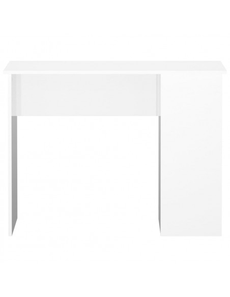 Scrivania Bianco Lucido 100x55x75 cm in Legno Multistrato