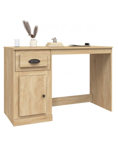 Scrivania Cassetto Rovere Sonoma 115x50x75 cm Legno Multistrato