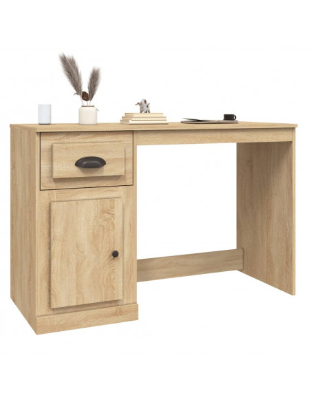 Scrivania Cassetto Rovere Sonoma 115x50x75 cm Legno Multistrato