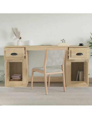 Scrivania con Armadietto Rovere Sonoma in Legno Multistrato