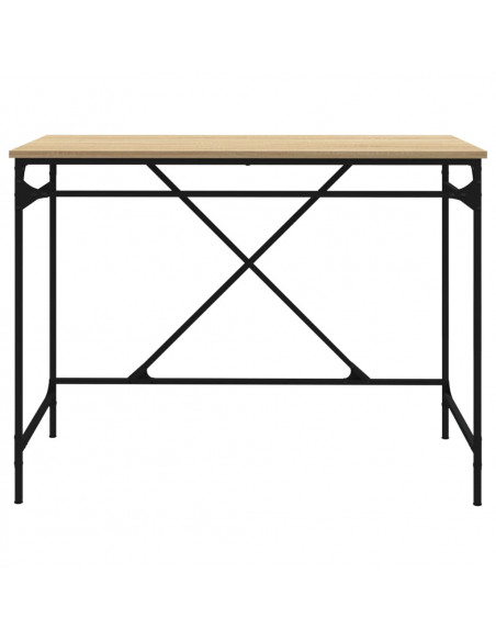 Scrivania Rovere Sonoma 100x50x75 cm Legno Multistrato e Ferro