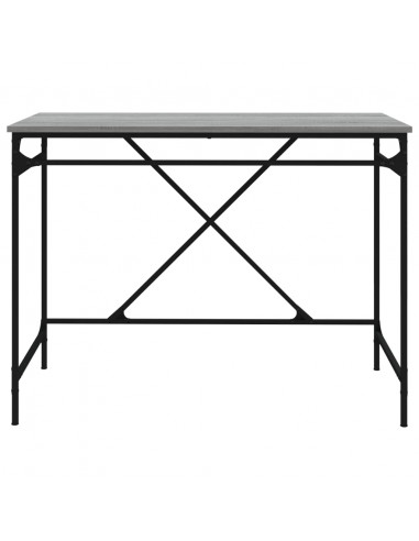 Scrivania Grigio Sonoma 100x50x75 cm Legno Multistrato e Ferro