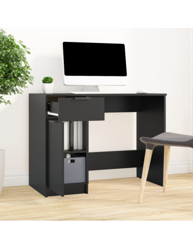 Scrivania Nera 100x50x75 cm in Legno Multistrato