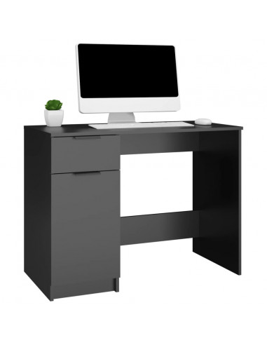 Scrivania Nera 100x50x75 cm in Legno Multistrato