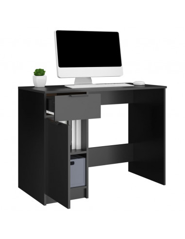 Scrivania Nera 100x50x75 cm in Legno Multistrato
