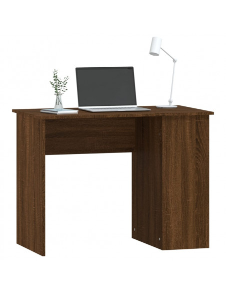 Scrivania Rovere Marrone 100x55x75 cm in Legno Multistrato