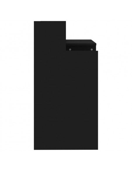 Scrivania con Luci LED Nera 97x45x90 cm in Legno Multistrato