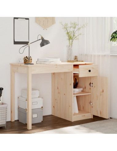 Scrivania 100x50x75 cm in Legno Massello di Pino