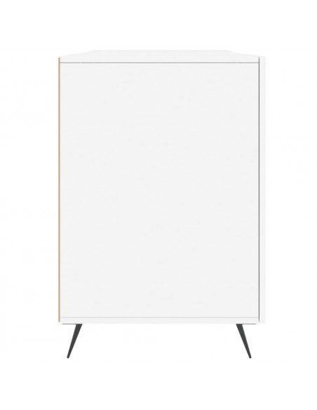 Scrivania Bianca 140x50x75 cm in Legno Multistrato