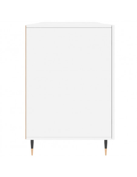 Scrivania Bianca 140x50x75 cm in Legno Multistrato